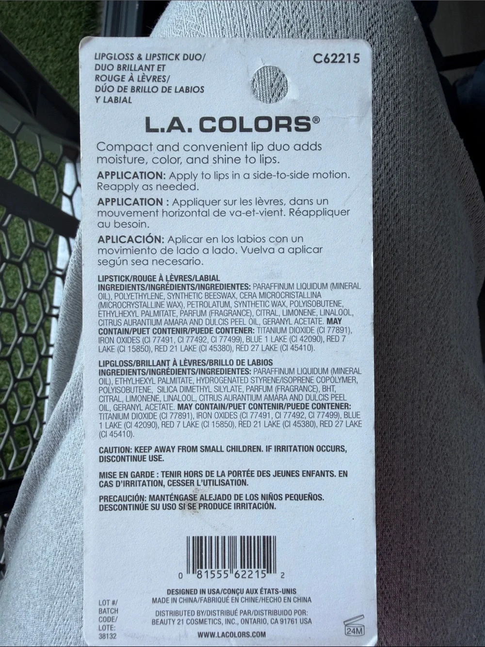 L.A. COLORS Lip Duo — Vibe Pink Lipstick & Gloss